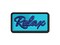Relax Fun Text Multi-Color Embroidered Iron-On or Hook & Loop Patch Applique